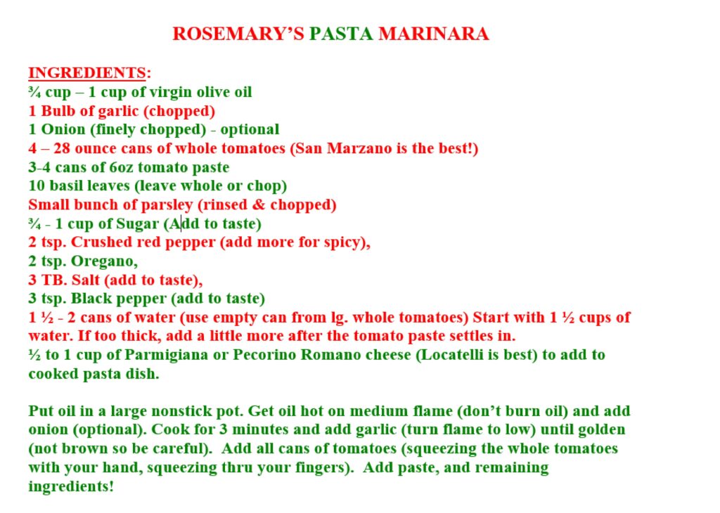 frontimage 01 RoseMary's Marinara Sauce